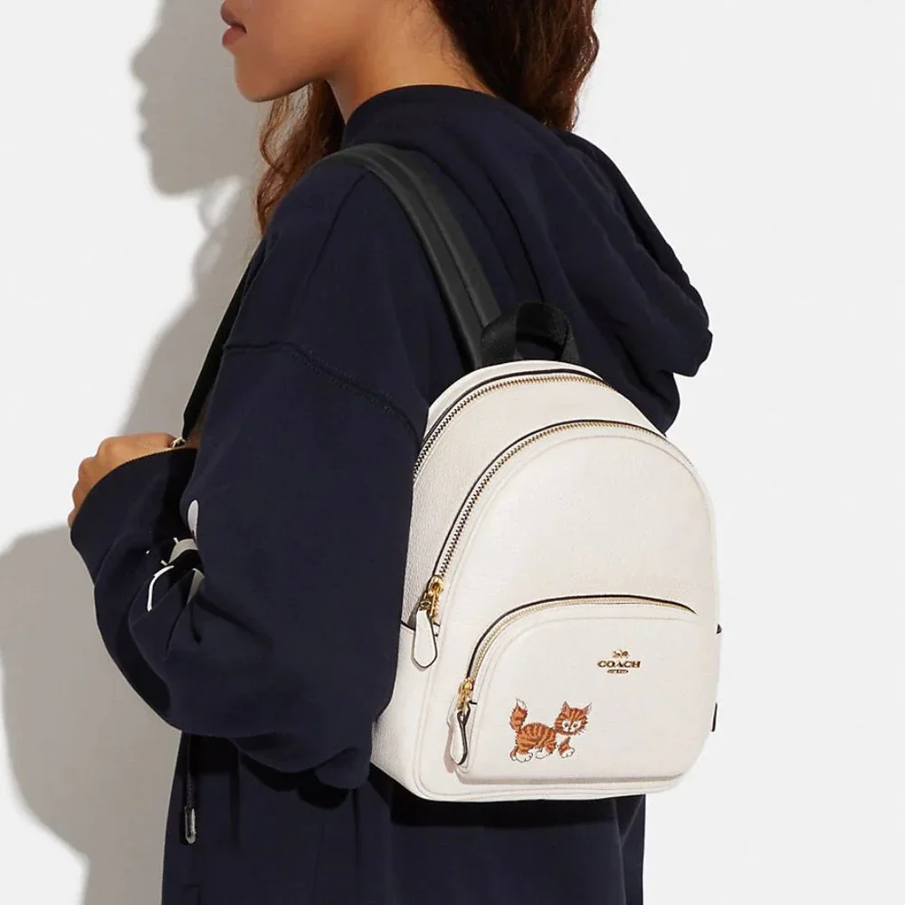 Coach Mini Court Backpack With Dancing Kitten_4